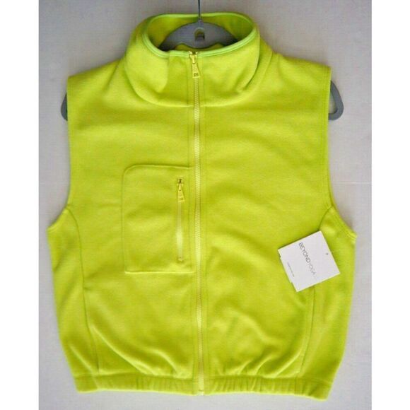 Beyond Yoga FP2208 Women's Sz M True Chartreuse Yellow Morning Walk Vest - Picture 5 of 8